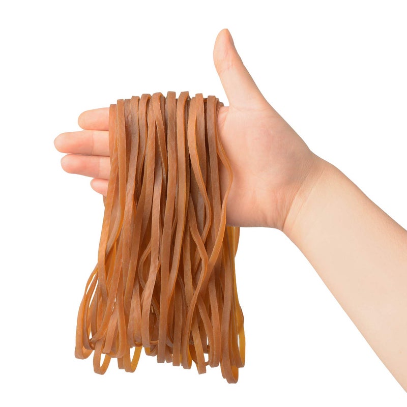 ZZJMCH 120 Pack Large Rubber Bands, Heavy Duty Trash Can Band, Strong Elastic Bands for School Home Office Supplies, Garbage Cans, File Folders, (8 x 0.16 Inch) - Image 1
